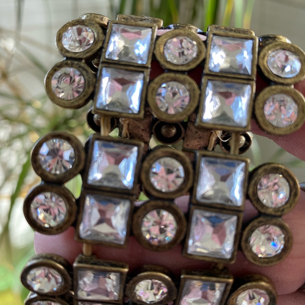 Crystal Multi-Row Stretch Bracelet - image 3